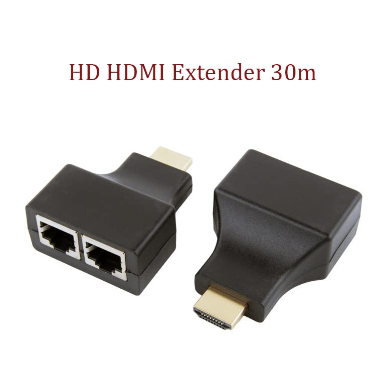 Wpeng HDMI to RJ45 Network Adapter, Qaoquda 1080P HDMI Male to Dual RJ45 Female Network CAT5e CAT6 Converter Extender Splitter Repeater for HDTV HDPC PS3 STB(2-Pack) - Image 4